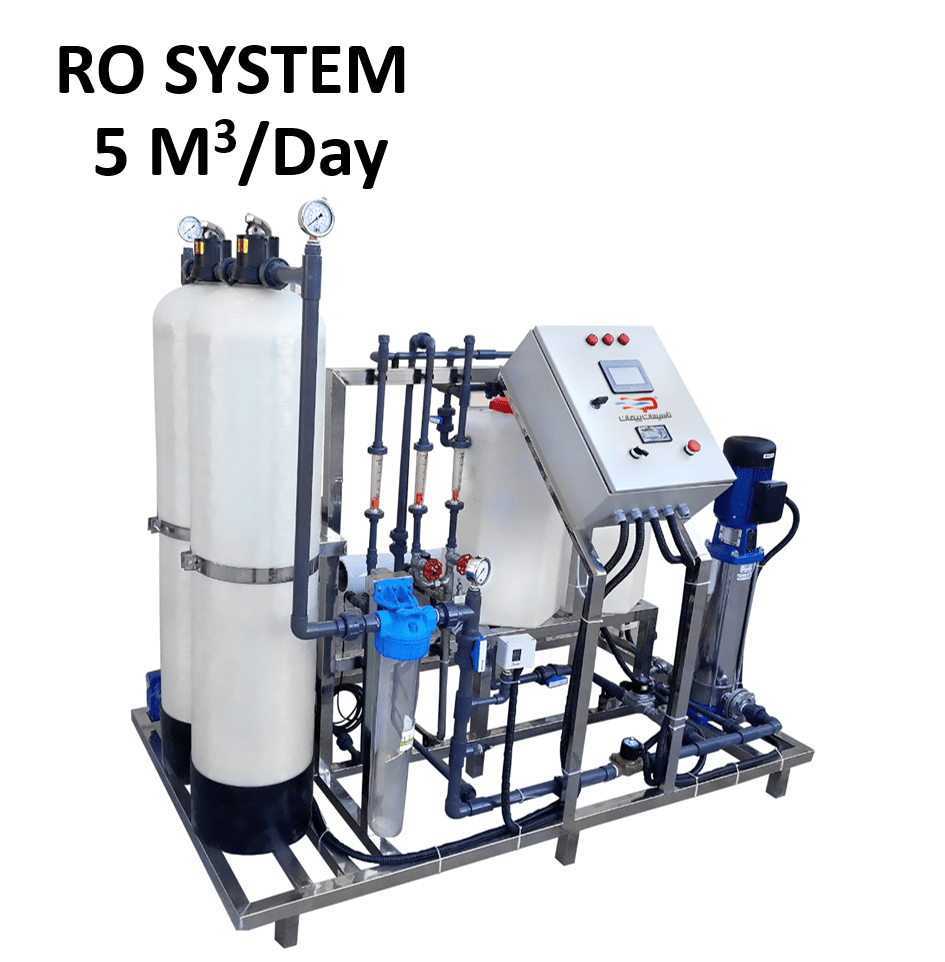دستگاه تصفیه آب RO صنعتی 5 مترمکعب در شبانه روز
