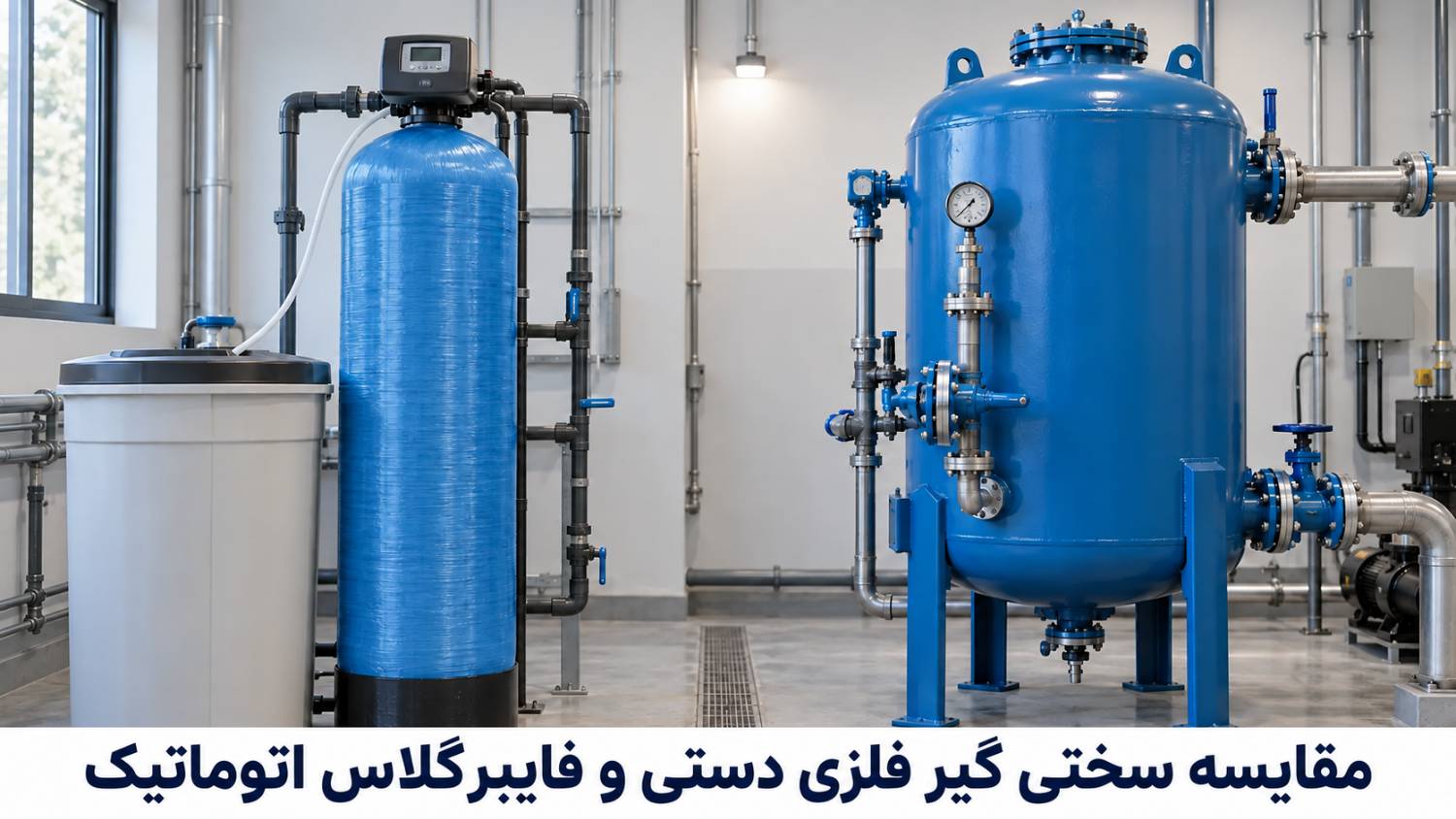مقایسه مخزن سختیگیر فلزی و فایبرگلاس FRP
